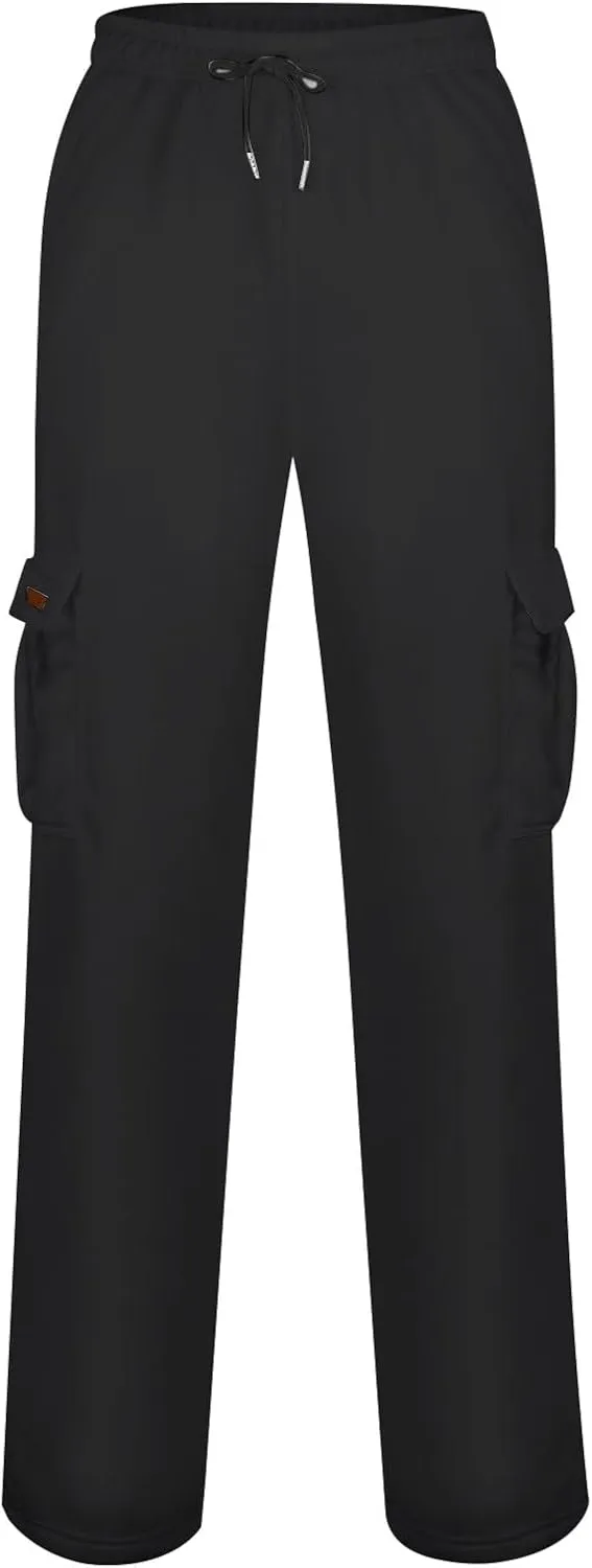 Trousers for Men Mens Sweatpants with Multi Pocket Stretch Outdoor Drawstring Tapered Running Summer Fishing