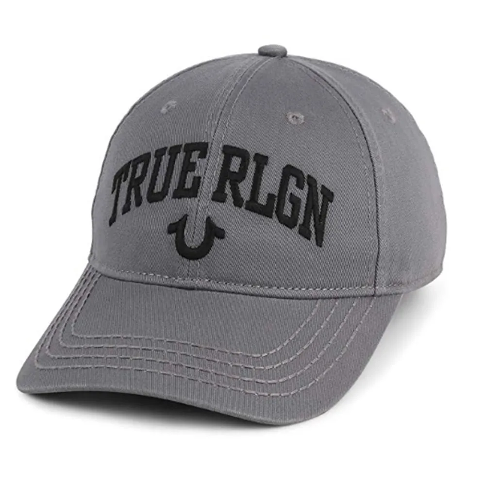 True Religion Men's Athletic Wear Arched Core Logo Fashion Baseball Cap Hat