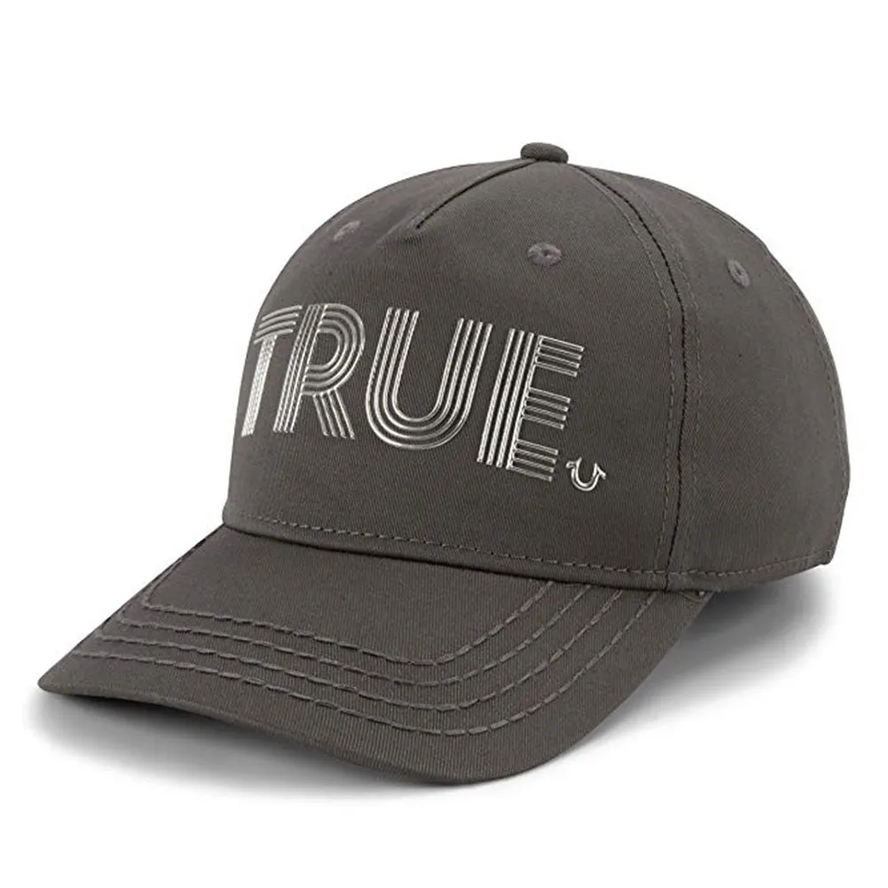 True Religion Men's Athletic Wear Metallic Embroidered True Baseball Cap Hat