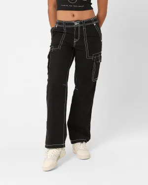 True Religion Women's Big T Cargo Pants Coal