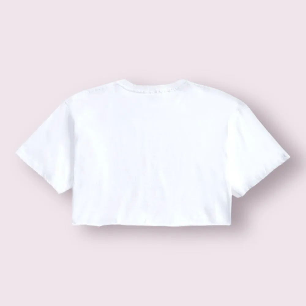 TS4300 | WOMEN'S RAW EDGE CROP T-SHIRTS