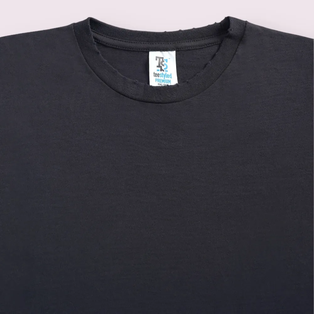 TS4300 | WOMEN'S RAW EDGE CROP T-SHIRTS