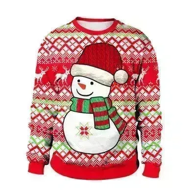 Ugly Christmas Sweater For gift Santa Deer Elf Funny Pullover