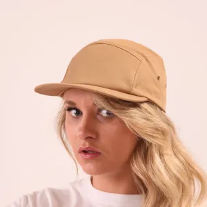 UNIFY Hats - Womens Streetwear Cap - Skater Cap - 5 Panel Hat - Beige Cap