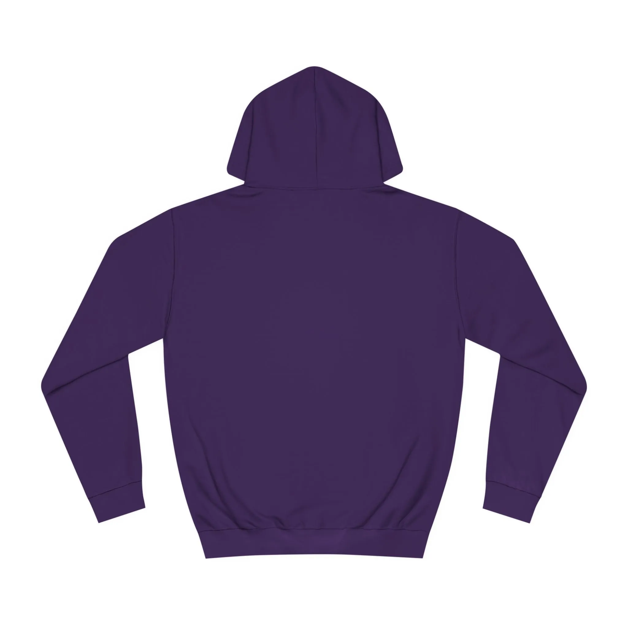 Unisex College Hoodie - 80% cotton, 20% polyester - A cute white kitten sitting up with blue eyes