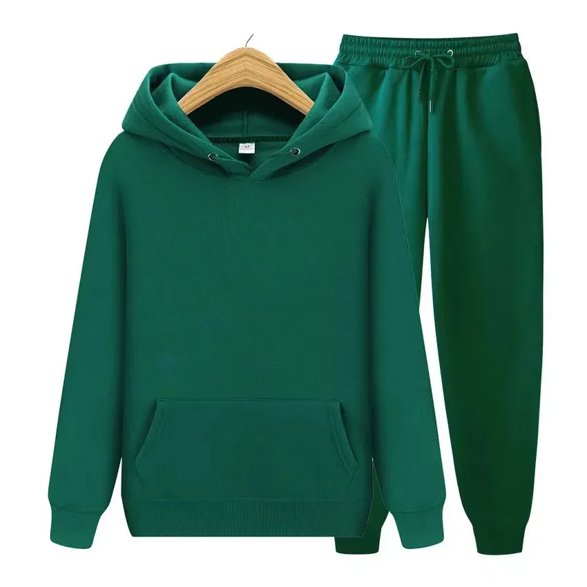 Unisex Tracksuit Two Pieces Sets Oversized Hooded Sweatshirts   Trousers