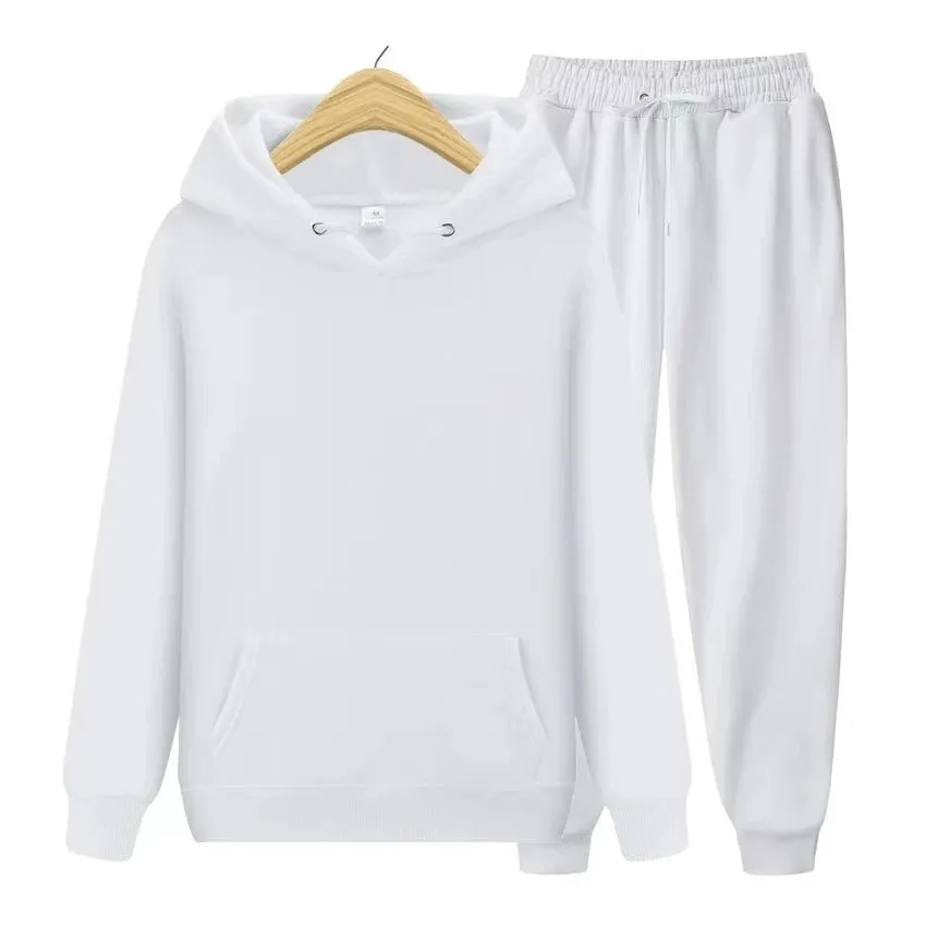Unisex Tracksuit Two Pieces Sets Oversized Hooded Sweatshirts   Trousers