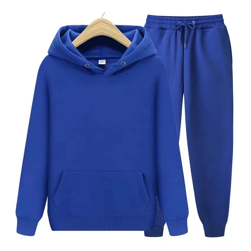 Unisex Tracksuit Two Pieces Sets Oversized Hooded Sweatshirts   Trousers