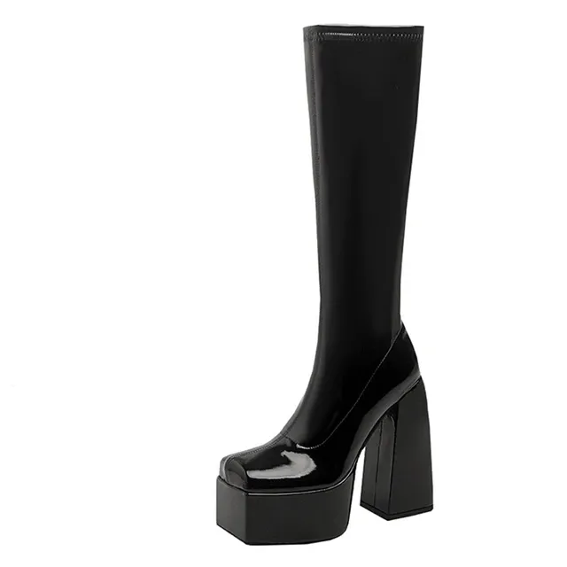 USS Shoes Fedra Women's Knee High Black Boots