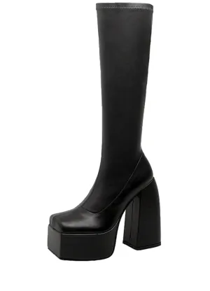 USS Shoes Fedra Women's Knee High Black Boots