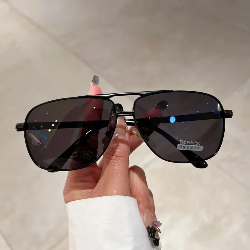 VAIGE Retro Oversized Polarized Sunglasses - Classic Black and Tortoise Shell Double Bridge