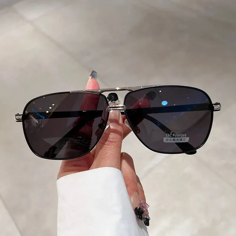 VAIGE Retro Oversized Polarized Sunglasses - Classic Black and Tortoise Shell Double Bridge