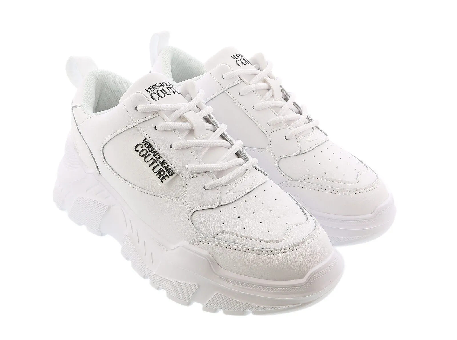 VERSACE WOMENS JEANS COUTURE LOGO ALL OVER SNEAKERS  ROSE/GOLD