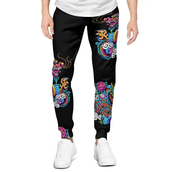 Vibrant Celestial Luck Dragon Sweatpants🐉