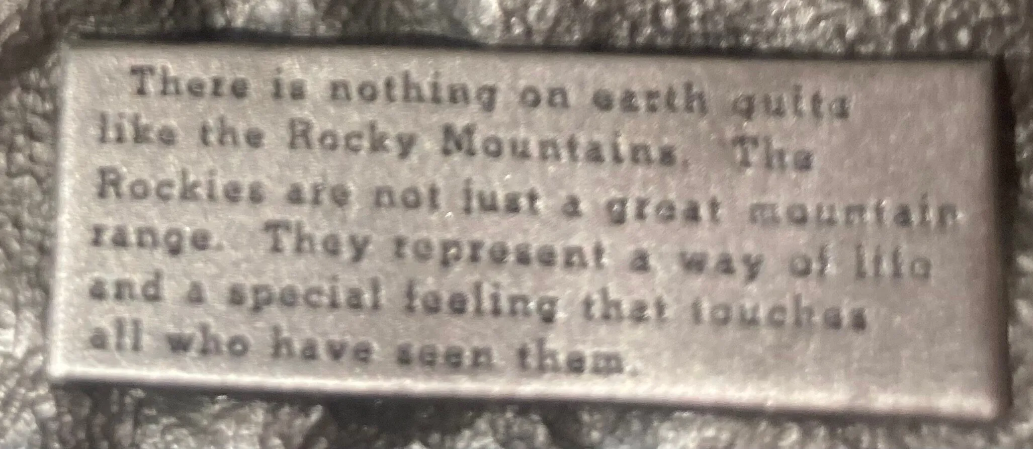Vintage 1985 Metal Belt Buckle, Rocky Mountain High, Range, Nice Design, 3 1/4" x 2 1/2", Heavy Duty, Quality, Thick Metal, Made in USA