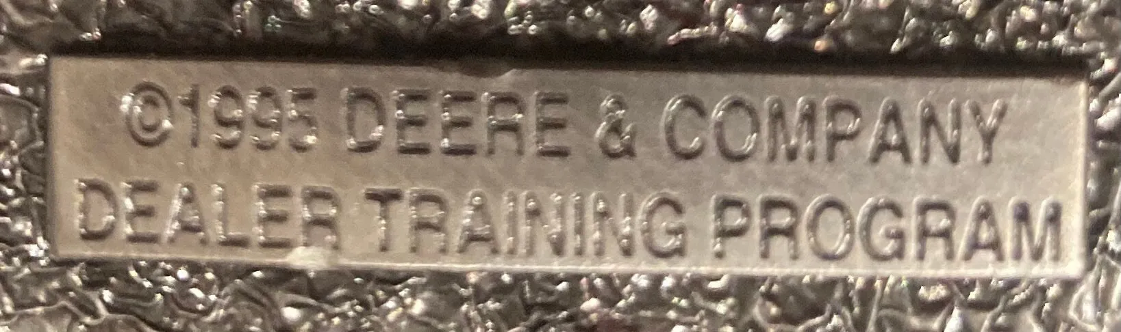 Vintage 1995 Metal Belt Buckle, John Deere, Certification Gold Level, Farming, Tractors, 3 1/2" x 2 1/4", Heavy Duty, Quality, Thick Metal