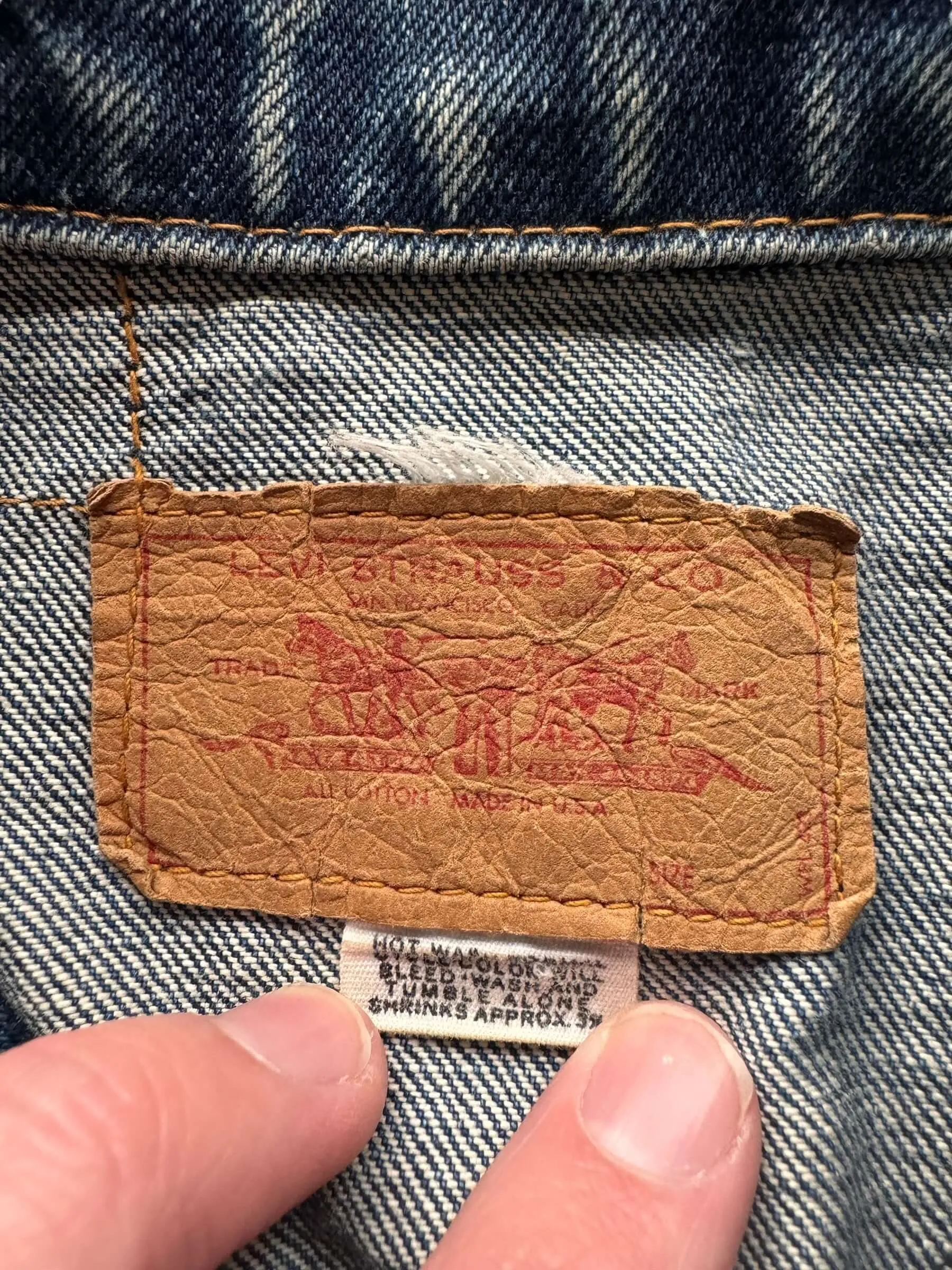 Vintage Late 60s-Early 70s Big E Levis 70505 Denim Jacket SZ 44