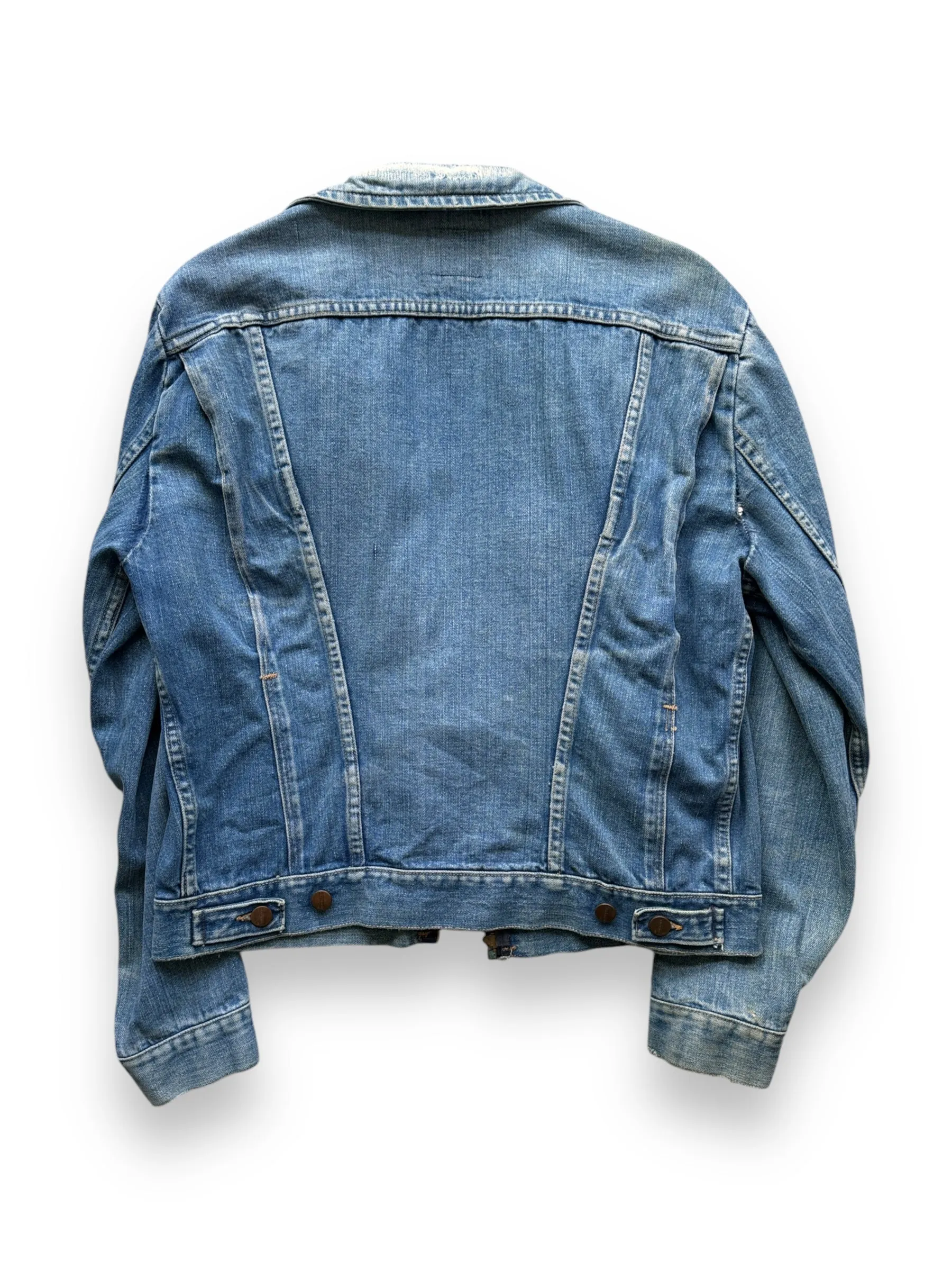 Vintage Maverick MJZ Denim Jacket w/ Busted Zipper SZ 44