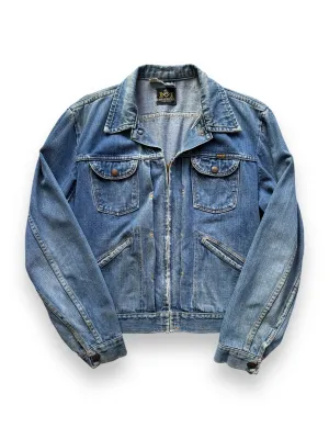 Vintage Maverick MJZ Denim Jacket w/ Busted Zipper SZ 44