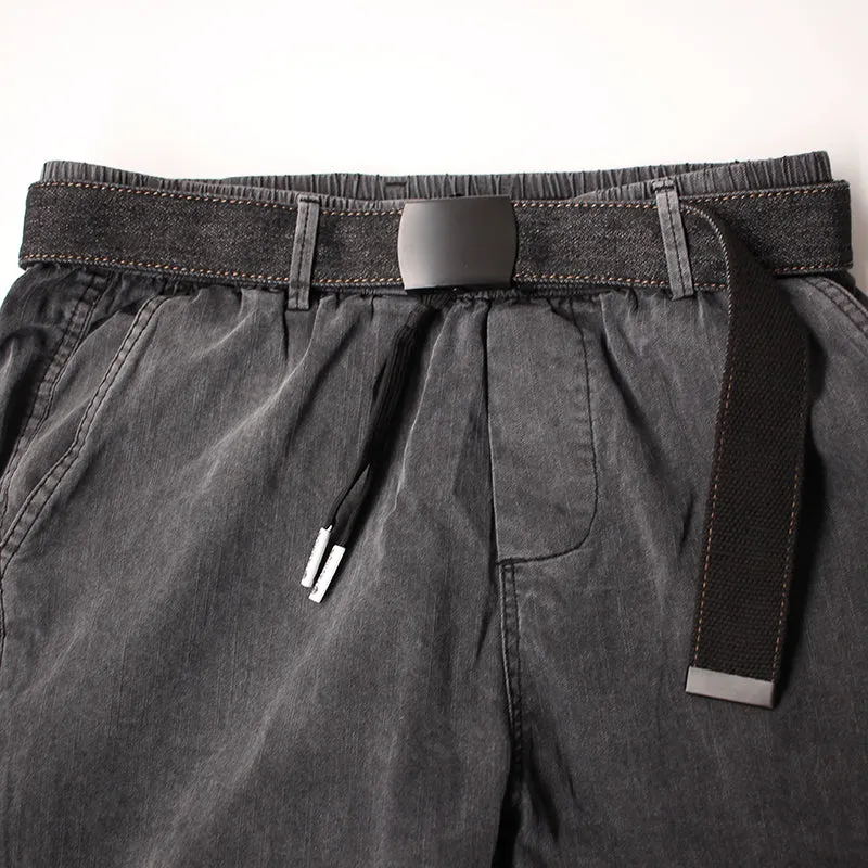 Vintage Mens Black Denim Slim Belts Denim Blue Belts Vintage Belt For Men
