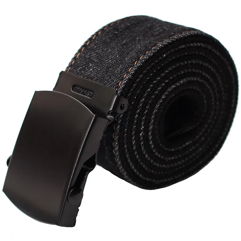 Vintage Mens Black Denim Slim Belts Denim Blue Belts Vintage Belt For Men