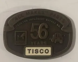 Vintage Metal Belt Buckle, 56 years TISCO, Nice Design, Standard Size, Heavy Duty, Quality, Thick Metal, For Belts, Fashion,