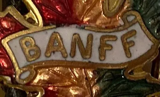 Vintage Metal Belt Buckle, Banff, Canada, Horseshoe, Nice Western Design, 1 1/4" x 1", Heavy Duty, Made in USA, Quality, Thick Metal