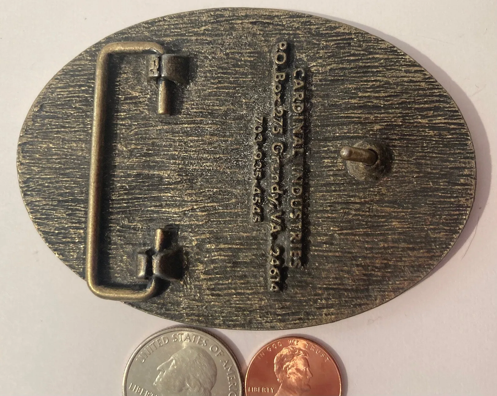 Vintage Metal Belt Buckle, D. J.  Hotshot, Elk City, Oklahoma, Made in USA, Oil Rig, Crude, Quality, Western Wear, Heavy Duty, Fashion