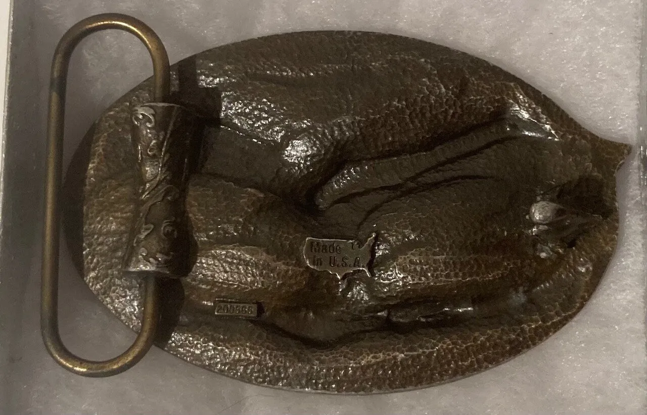 Vintage Metal Belt Buckle, NRA, Golden Eagles, National Rifle Association, Made in USA, Heavy Duty, Quality, Thick Metal, For Belts