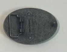 Vintage Metal Belt Buckle, White Cross, Heavy Duty, Quality, Made in USA, For Belts, Fashion