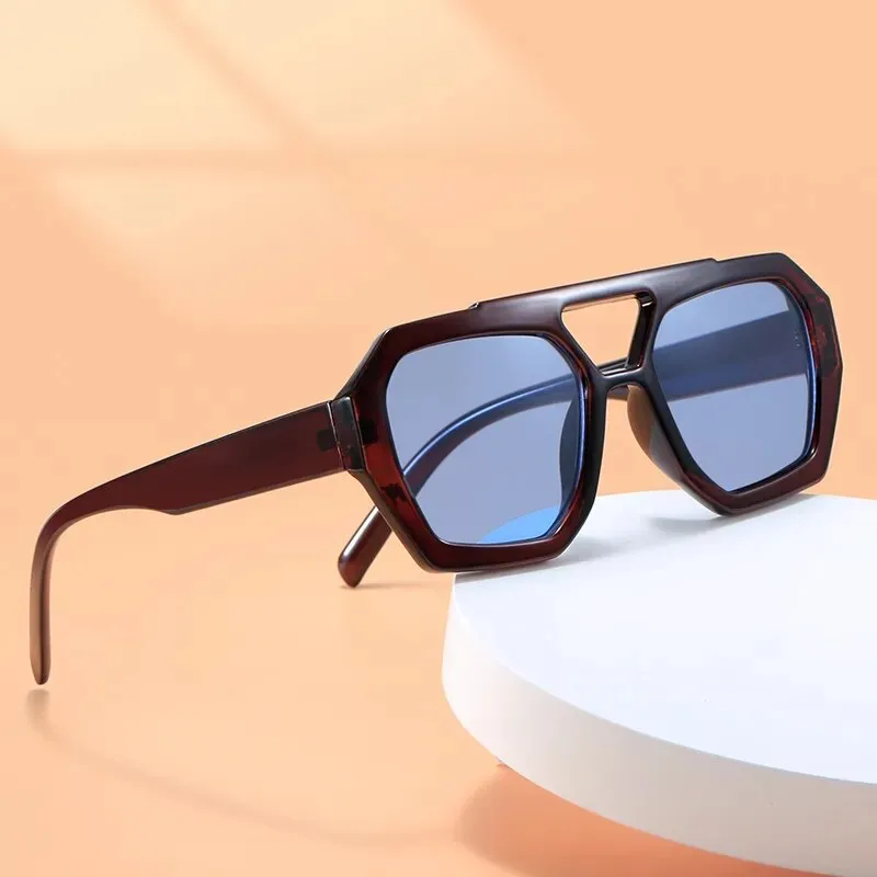Vintage Octagon Oversized Sunglasses
