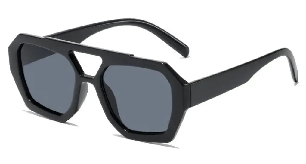 Vintage Octagon Oversized Sunglasses