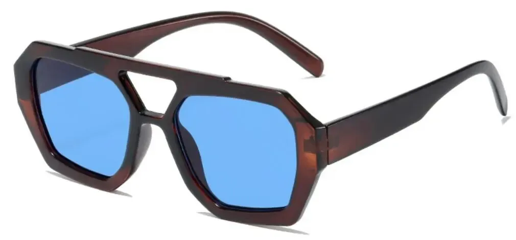 Vintage Octagon Oversized Sunglasses