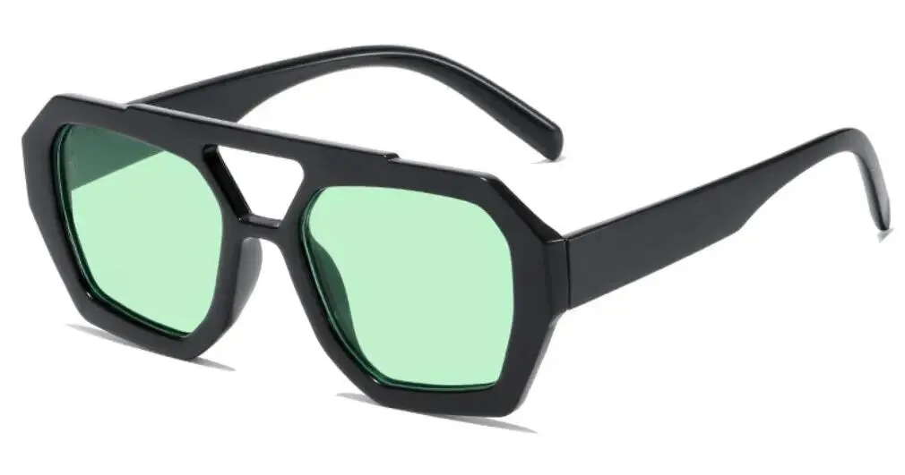 Vintage Octagon Oversized Sunglasses