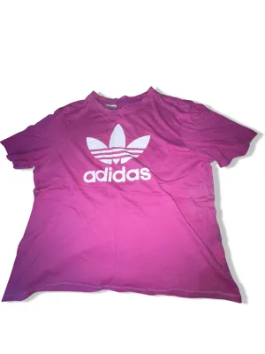 Vintage Purple womens Adidas Big logo print large tees