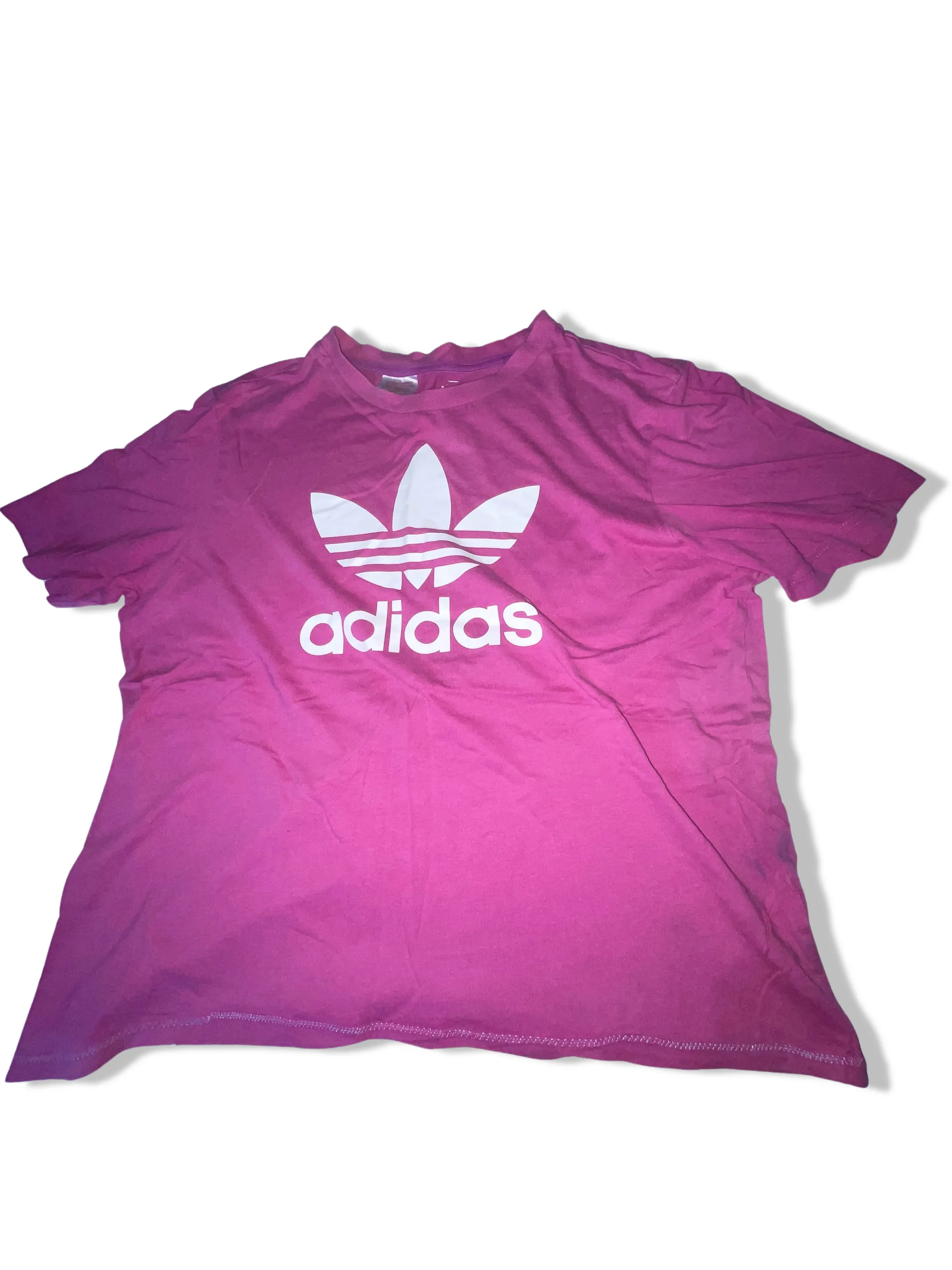 Vintage Purple womens Adidas Big logo print large tees