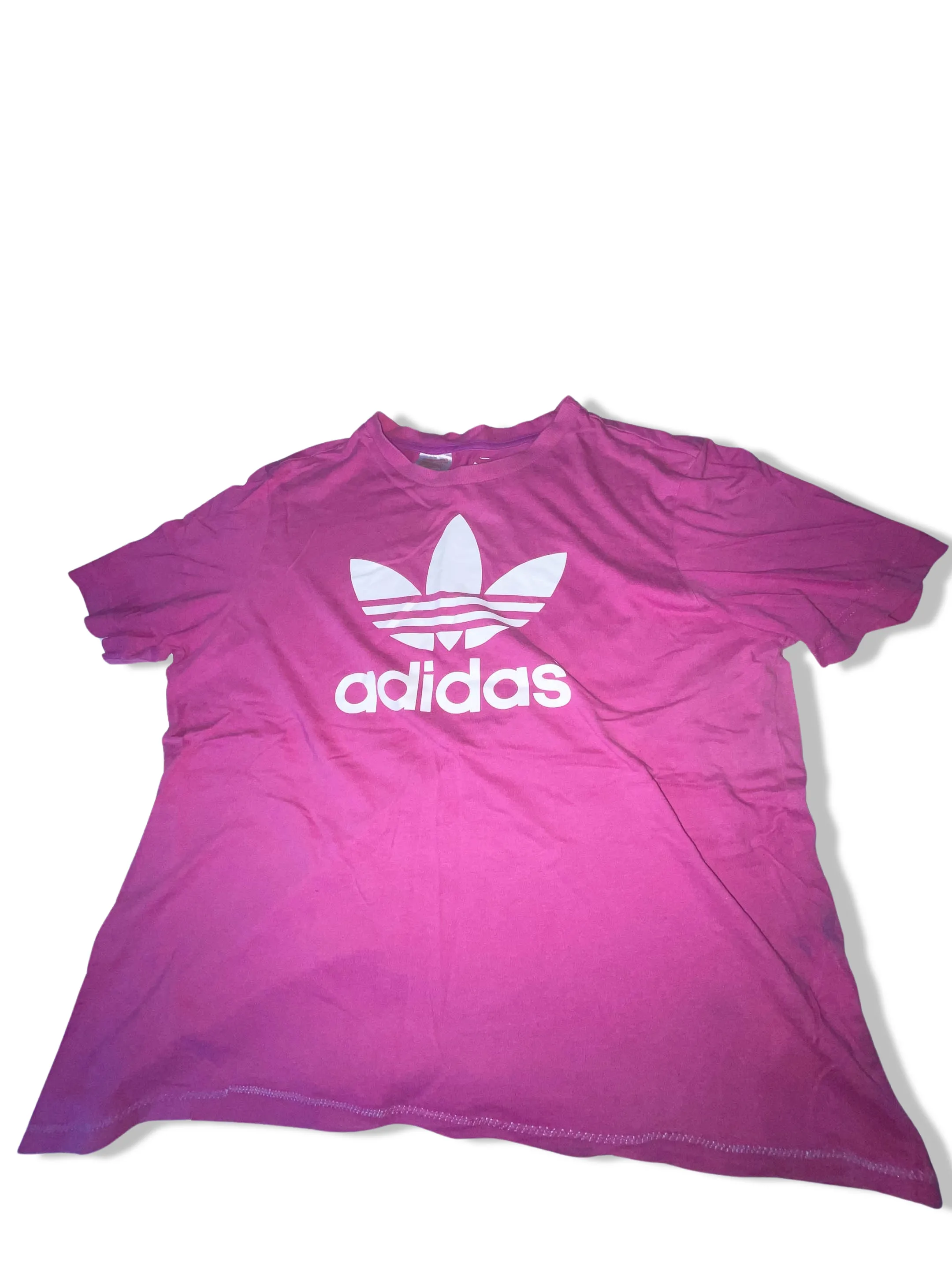 Vintage Purple womens Adidas Big logo print large tees