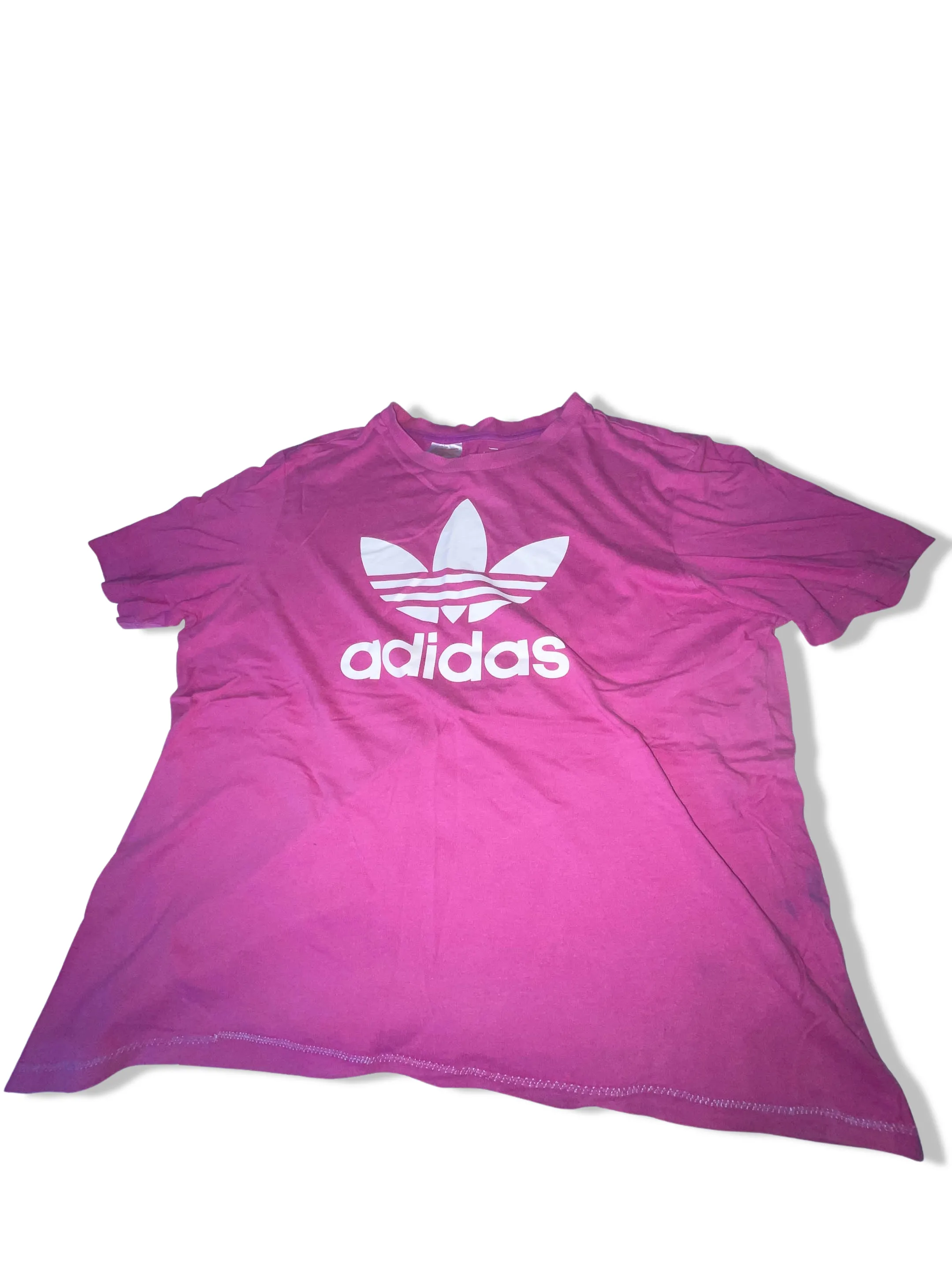 Vintage Purple womens Adidas Big logo print large tees