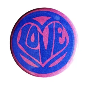 Vintage Reproduction Love Small Pinback Button | 1.25" Diameter