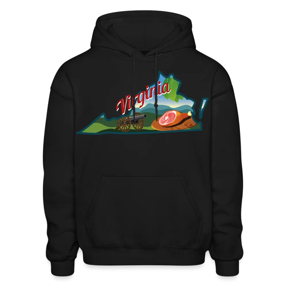 Virginia Whimsical State Logo Heavy Blend Adult Hoodie