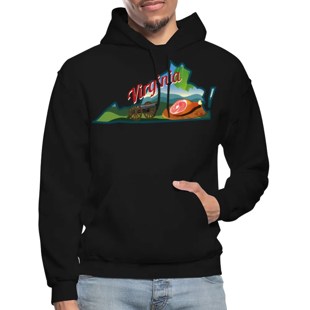 Virginia Whimsical State Logo Heavy Blend Adult Hoodie