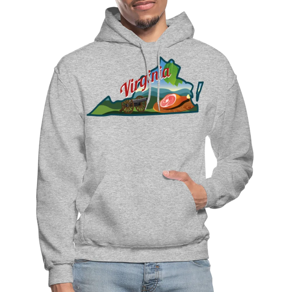 Virginia Whimsical State Logo Heavy Blend Adult Hoodie