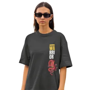 Warrior Women's Mandala Design Oversized T-Shirt