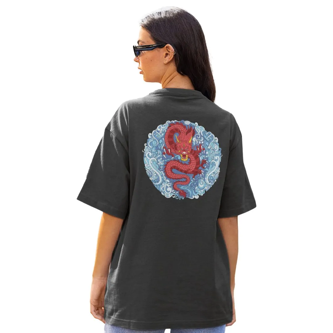 Warrior Women's Mandala Design Oversized T-Shirt