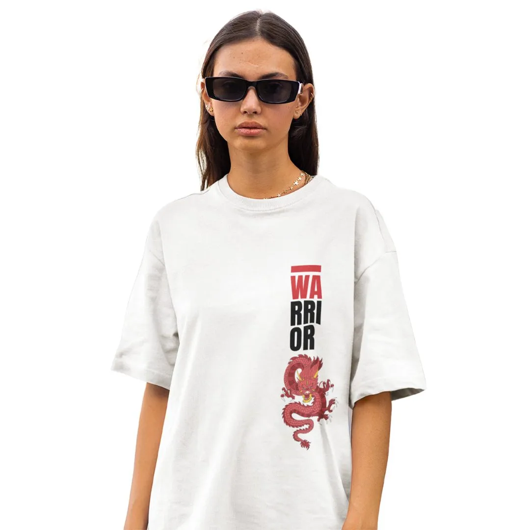 Warrior Women's Mandala Design Oversized T-Shirt