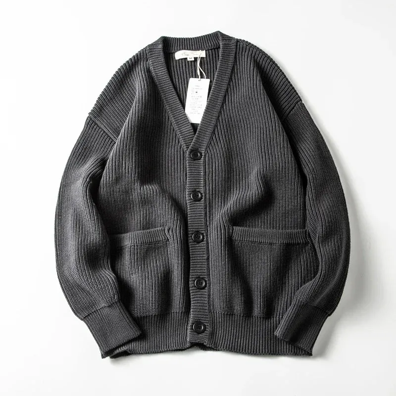 Watin Vintage Japanese Style V-Neck Cardigan