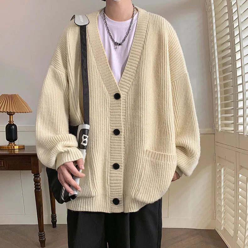 Watin Vintage Japanese Style V-Neck Cardigan