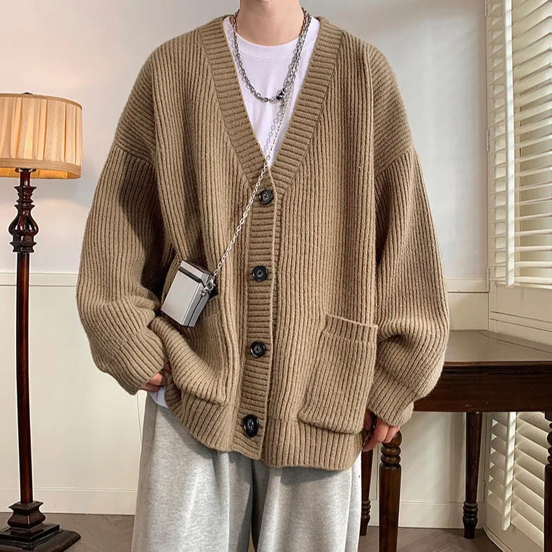 Watin Vintage Japanese Style V-Neck Cardigan