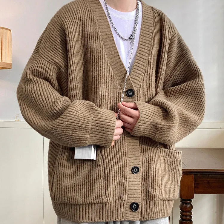 Watin Vintage Japanese Style V-Neck Cardigan