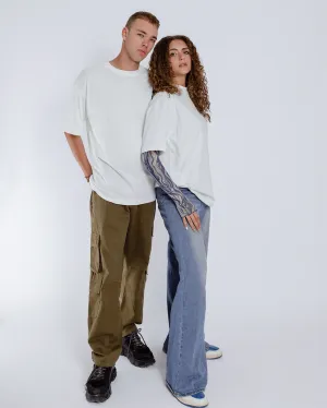White Basic Oversized Tee